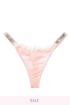 Victoria's Secret Logo Shine Strap Thong Panty
