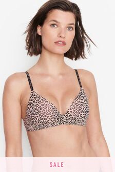 Victoria's Secret Smooth Logo Strap Lightly Lined Non Wired T-Shirt Bra
