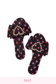 Victoria's Secret Embellished Satin Bow Slide