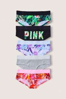 Victoria's Secret PINK 5 Multipack Logo Hipster Panty