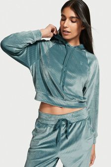 Victoria's Secret Ribbed Velour Pullover Hoodie
