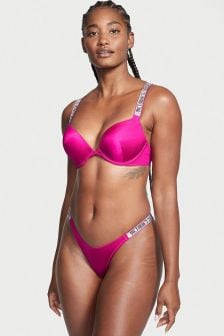 Victoria's Secret Shine Strap Bombshell AddCups PushUp Bikini Top