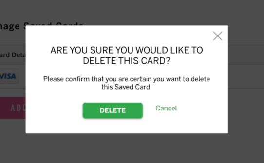 Manage Saved Cards Victoria s Secret