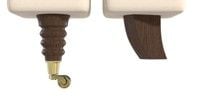 Ornate Brass Castor - Chestnut