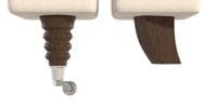 Ornate Chrome Castor - Chestnut