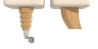 Ornate Chrome Castor - Light Oak
