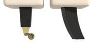 Straight Brass Castor - Black