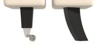 Straight Chrome Castor - Black