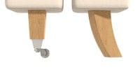 Straight Chrome Castor - Light Oak