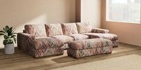 Large - U Shaped Double Chaise with Footstool