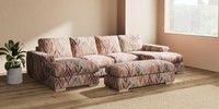 Large - U Shaped Double Chaise with Footstool