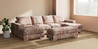 Large - U Shaped Double Chaise with Footstool
