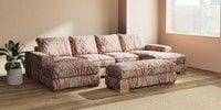 Large - U Shaped Double Chaise with Footstool