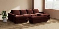 Large - U Shaped Double Chaise with Footstool