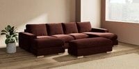 Large - U Shaped Double Chaise with Footstool