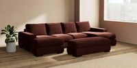 Large - U Shaped Double Chaise with Footstool