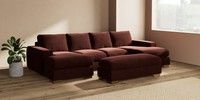 Large - U Shaped Double Chaise with Footstool