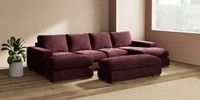 Large - U Shaped Double Chaise with Footstool