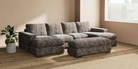 Large - U Shaped Double Chaise with Footstool