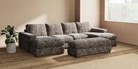 Large - U Shaped Double Chaise with Footstool