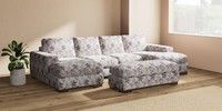 Large - U Shaped Double Chaise with Footstool