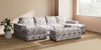 Large - U Shaped Double Chaise with Footstool