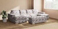 Large - U Shaped Double Chaise with Footstool