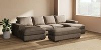 Large - U Shaped Double Chaise with Footstool