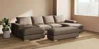 Large - U Shaped Double Chaise with Footstool