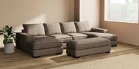 Large - U Shaped Double Chaise with Footstool
