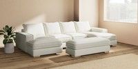 Large - U Shaped Double Chaise with Footstool