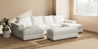 Large - U Shaped Double Chaise with Footstool