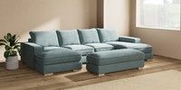 Large - U Shaped Double Chaise with Footstool