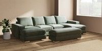 Large - U Shaped Double Chaise with Footstool