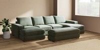 Large - U Shaped Double Chaise with Footstool