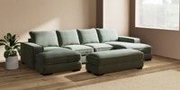Large - U Shaped Double Chaise with Footstool
