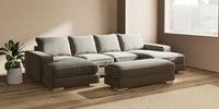 Large - U Shaped Double Chaise with Footstool