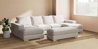 Large - U Shaped Double Chaise with Footstool