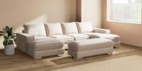 Large - U Shaped Double Chaise with Footstool