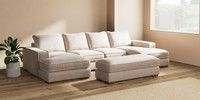 Large - U Shaped Double Chaise with Footstool