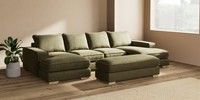 Large - U Shaped Double Chaise with Footstool