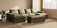 Large - U Shaped Double Chaise with Footstool