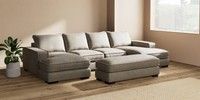Large - U Shaped Double Chaise with Footstool