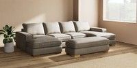 Large - U Shaped Double Chaise with Footstool