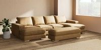 Large - U Shaped Double Chaise with Footstool
