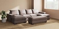 Large - U Shaped Double Chaise with Footstool