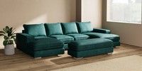 Large - U Shaped Double Chaise with Footstool