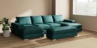 Large - U Shaped Double Chaise with Footstool
