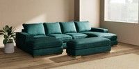 Large - U Shaped Double Chaise with Footstool