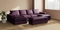 Large - U Shaped Double Chaise with Footstool